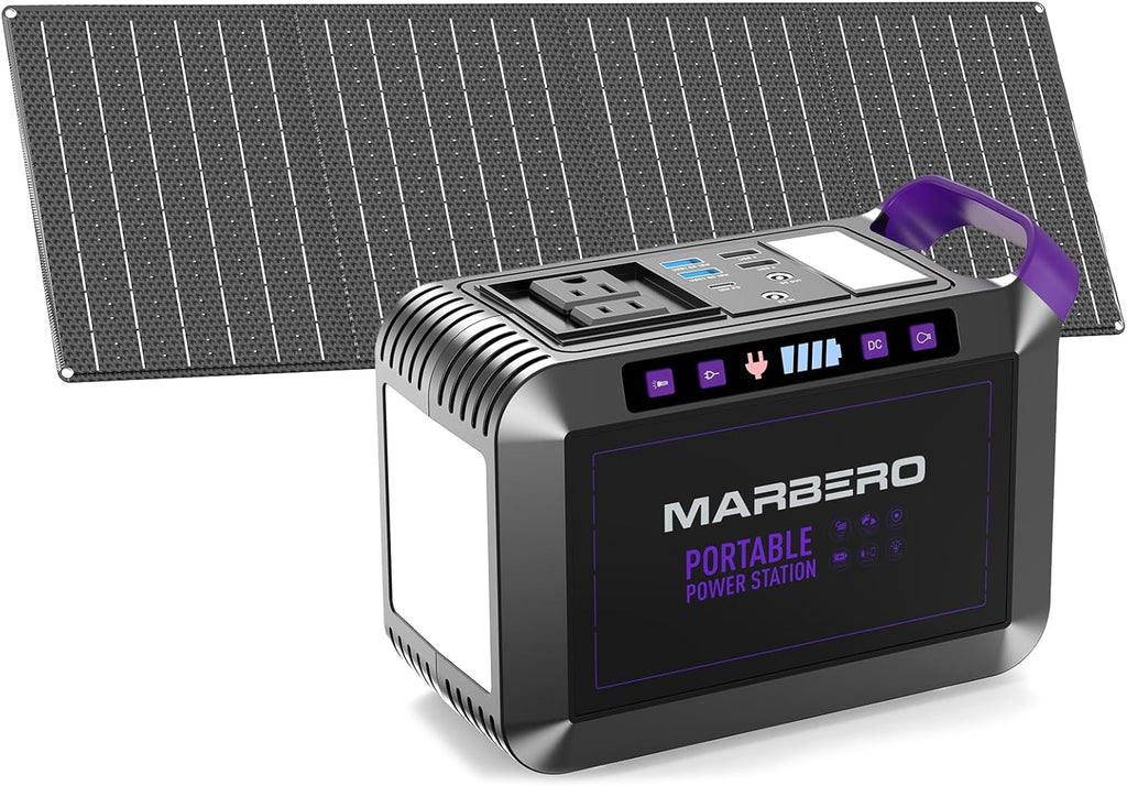 Portable Power Station 88Wh Camping Lithium Battery Solar Generator Fast Charging with AC Outlet 120W Peak Power Bank